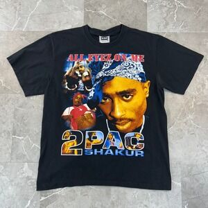 Rep-BOOT Vintage 2Pac Shakur Graphic Rap Tee Men XL Tupac All Eyez On Me